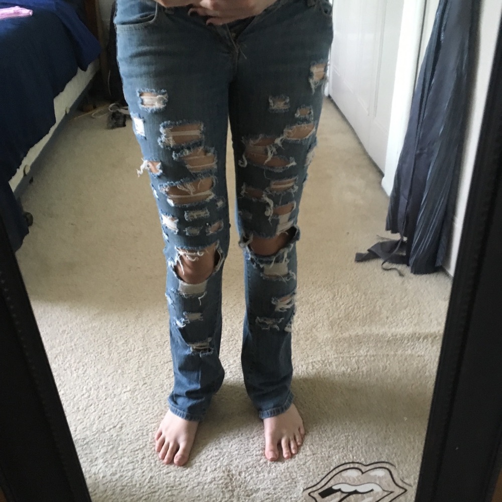 SOLD Custom Ripped Jeans - Picture 2 of 5